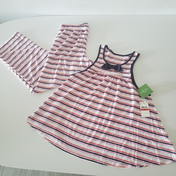 NWT Kate Spade Colorful Striped Pajama Set Size XS - Picture 2 of 9